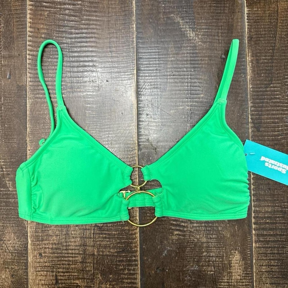 SPORTS ILLUSTRATED WOMEN'S STANDARD DOUBLE RING BRALETTE BIKINI TOP